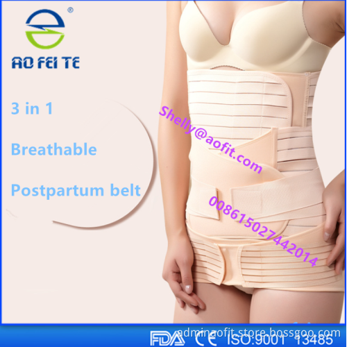 direct manufacture price 3 in 1 set postpartum slimming belt postpartum corset belt